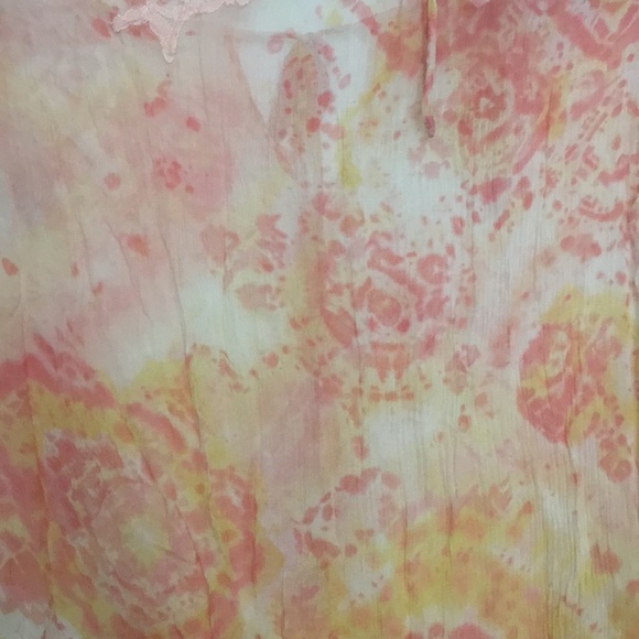 NWOT tie dye floral silk VS mesh dress - Picture 3 of 4